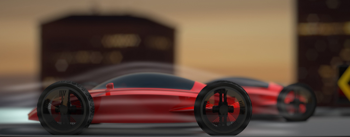 Capsicum, a concept car design. Side view.